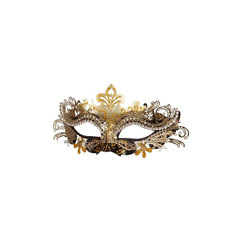 Carnival Metal Mask (Black/Gold)
