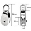 TIOMIOSEA Pack of 4 M32 stainless steel pulleys with double