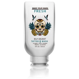 Billy Jealousy Make Your Mark Fresh Tattoo Wash, Cleansing and Hydrating Tattoo Aftercare Enriched With Cucumber and Rosemary, 8 Fl Oz
