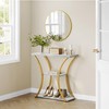 Hoctieon 3 Tier Console Table with Open Wood Shelves, Decorative