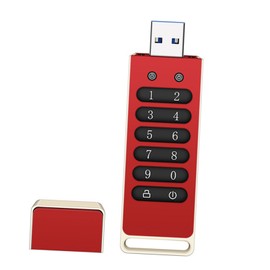 Encrypted USB Drive Secure USB Flash Drive 32GB / 64GB / 128GB / 256GB AES256-bit USB 3.0 Hardware Password Memory Stick Automatic Lock for Personal Protection Aluminum Alloy Shell with Encryption Keypad