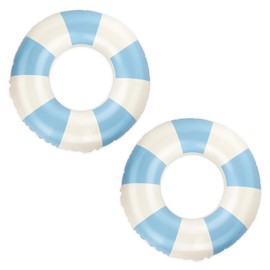 Pool Tubes, 2 Pack Blue Inner Tubes for Pool, Round Intertubes Pool Floats Floating Tubes for Adult Kids Swim Pool Rings Floaties Tubes Inflatable Donut Float Swimming Ring Water Lake Party Supplies