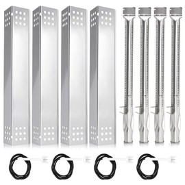 Hiorucet Grill Parts for Monument Grill 4 Burner 35633, 41847NG, 24633, 17842, 24367, Stainless Steel D010012307 Flame Tamers, A0212926 Burners and Igniters for Monument Grill Replacement Parts.