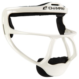 CHAMPRO Rampage Fastpitch Softball Fielder?s Ultra Lightweight Protective Face Mask, White, Youth