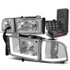 Auto Dynasty LED DRL Chrome Clear Side Headlight+Corner Lamps+Tool Kit