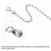 sourcing map Ball Chain Connector, Stainless Steel Pull Loop Crimp