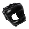 Boxing Headgear Black Head Guard Large Full Coverage PU Shock