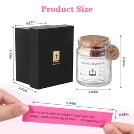 Bible Verses Jar,Christliche Geschenke für Frauen,Bibel Zubehör,Bibelglas DeutschBibelverse im Glas Deutsch,Bibel Geschenke mit Hoffnung,Bibel Verse im Glas Deutsch (B)