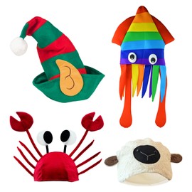 POPCIEL 12 Assorted Funny Hats Crazy Party Hat for Adult Teen, Photo Booth Props Dress Up Costume Accessories