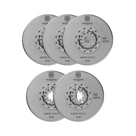 Fein Starlock HSS Saw Blade - Precision Cutting up to 1/16" on Sheet Metals, Wood, GFRP & Plastics, Bimetal with Metal Teeth, Circular Shape, 3-11/32" Diameter, 5-Pack - 63502174230