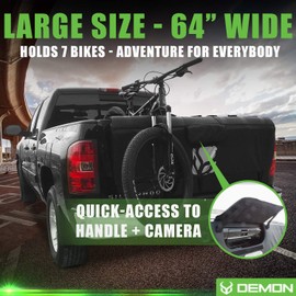 Demon Tailgate Pad for Mountain Bikes with Tool Pocket for Mechanic Tools/Tailgate Cover with Secure Bike Frame Straps (Small (54" Wide) fits mid-Sized Pick-ups)