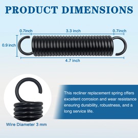 Dlfeue 2 pcs 4.7 inch Extension Springs for Power Recliner Lift Chair Couch