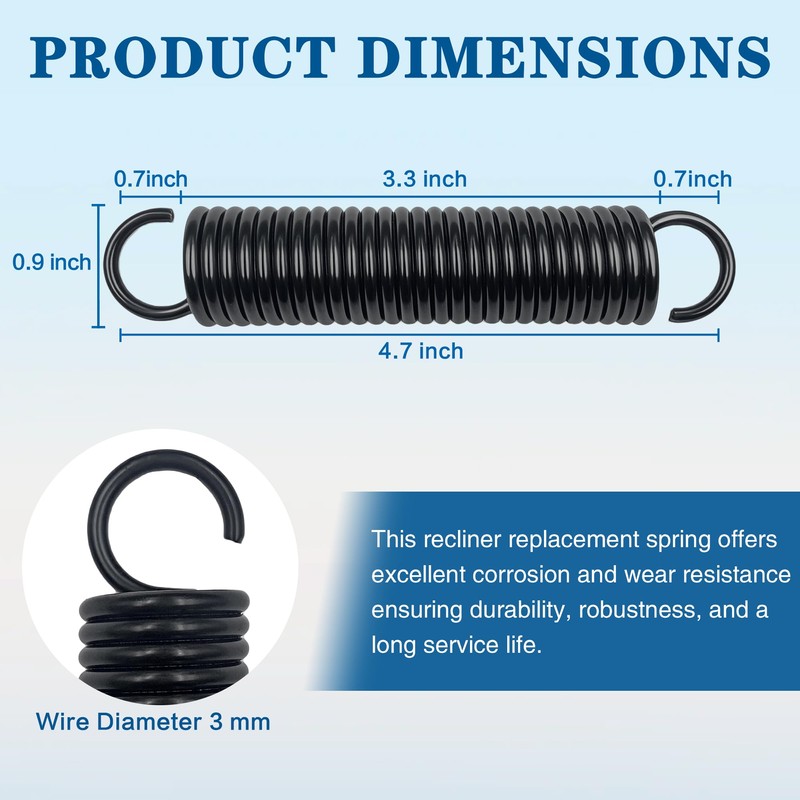 Dlfeue 2 pcs 4.7 inch Extension Springs for Power Recliner