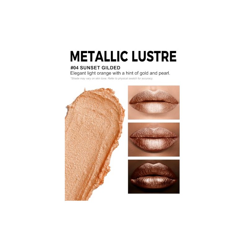 Anglicolor Labial Dorado MetáLico Nacarado Brillo 3D Hidratante
