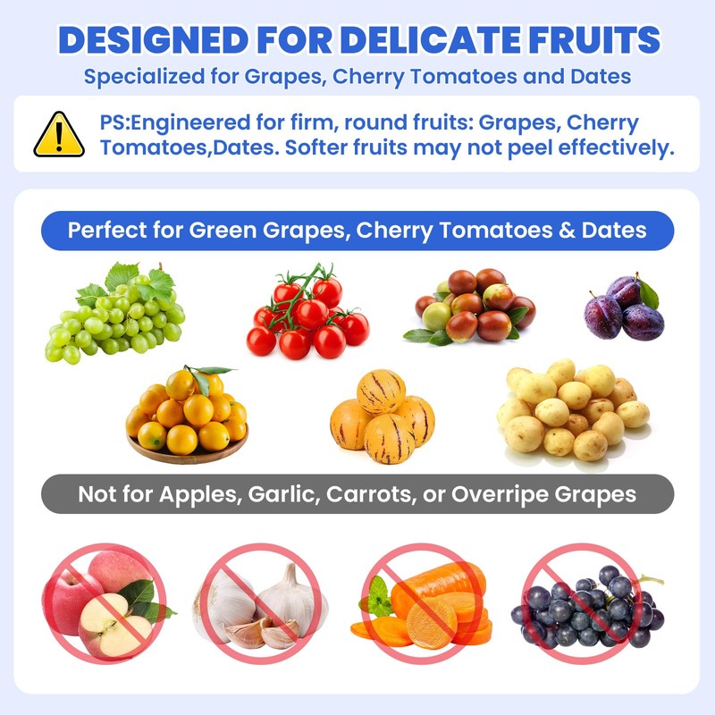 Automatic Fruit Peeling Machine-Electric Fruit Peeler for Green Grape Peeler