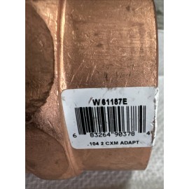 2" W61187E Wrot Copper Male Adapter NEW