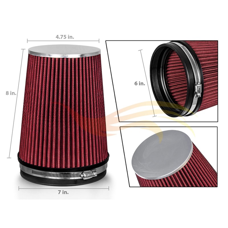 Cold Air Intake System with Heat Shield Kit + Filter