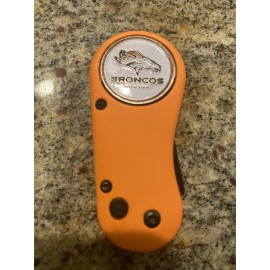 Denver Broncos 2 Sided Golf Ball Marker w/ Flix Pro 2.0 Switchblade Divot Tool