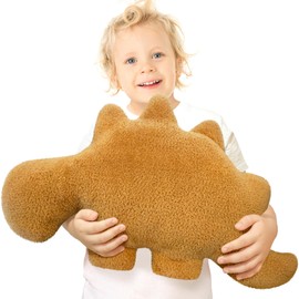 mermaker Dino Nugget Pillow Plush for Funny Birthday Gifts, Dinosaur Chicken Nugget Pillow are Cute Dinosaur Gifts for Teen Boys Girls Adults (Stegosaurus, Large)