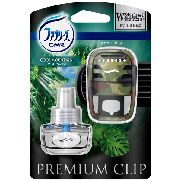 Febreze Car Air Freshener, Clip Type, Premium Clip, Cool Mountain