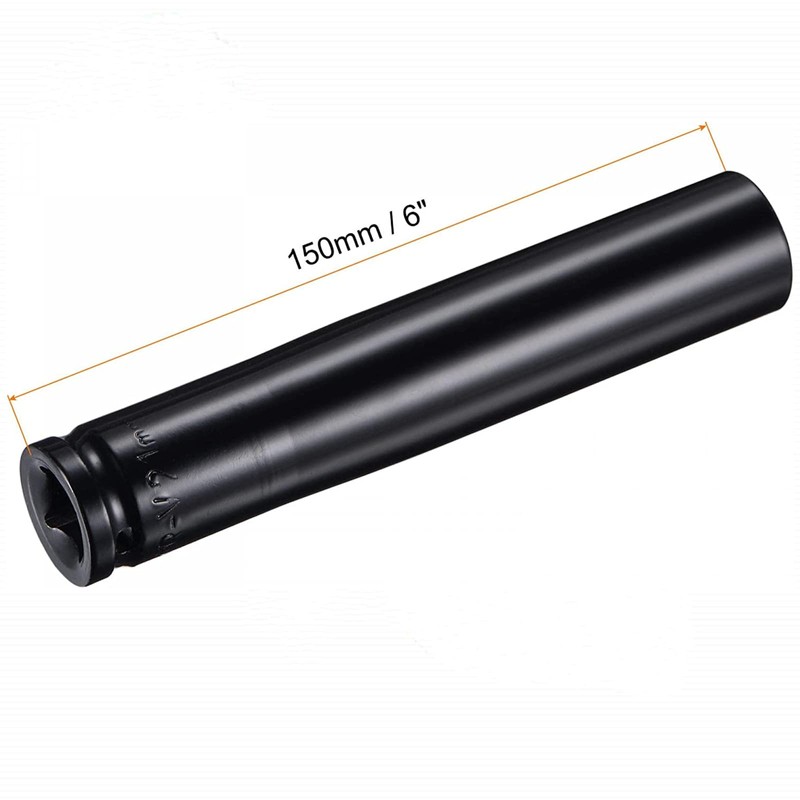 1/2" Drive by Deep Impact Socket, Heat-Treated CR-V Steel 6"