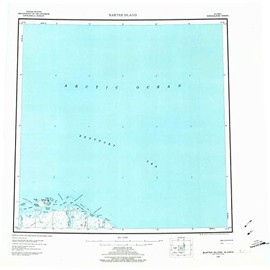 YellowMaps Barter Island AK topo map, 1:250000 Scale, 1 X 3 Degree, Historical, 1959, Updated 1974, 22.9 x 23.3 in - Polypropylene