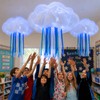 Lounsweer 43 Pcs Classroom Cloud LED Light 3D Sensory Cloud