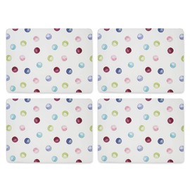 Cooksmart Pack of 4 Table Place Mats | Place Mats For Table With British Designs | Table Mats For All Types Of Kitchens - Spotty Dotty