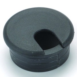 WOODRIVER 1-3/4" Cable Management Plastic Grommet Black 1-Piece