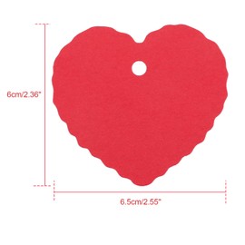 Anwyll Mothers Day Gift Tags,100Pcs Heart Shaped Gift Tags with String,Red Paper Hanging Tags Labels,Happy Mothers Day Heart Tags for DIY,Gift Wrapping,Party,Wedding,Valentine's Day, Mother's Day