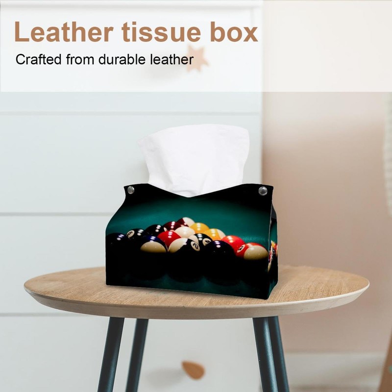2 Pack Tissue Box Cover Holder, Cactus Flowers Rectangle Leather