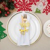 12Pcs Golden Christmas Reindeer Napkin Rings, Xmas Elk Napkin Holders