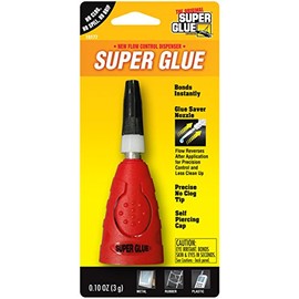 Super Glue Flow Control Dispenser, 0.10 oz - Heavy Duty, Strong Glue for Plastic, Wood, Rubber, Ceramic Repair, and More