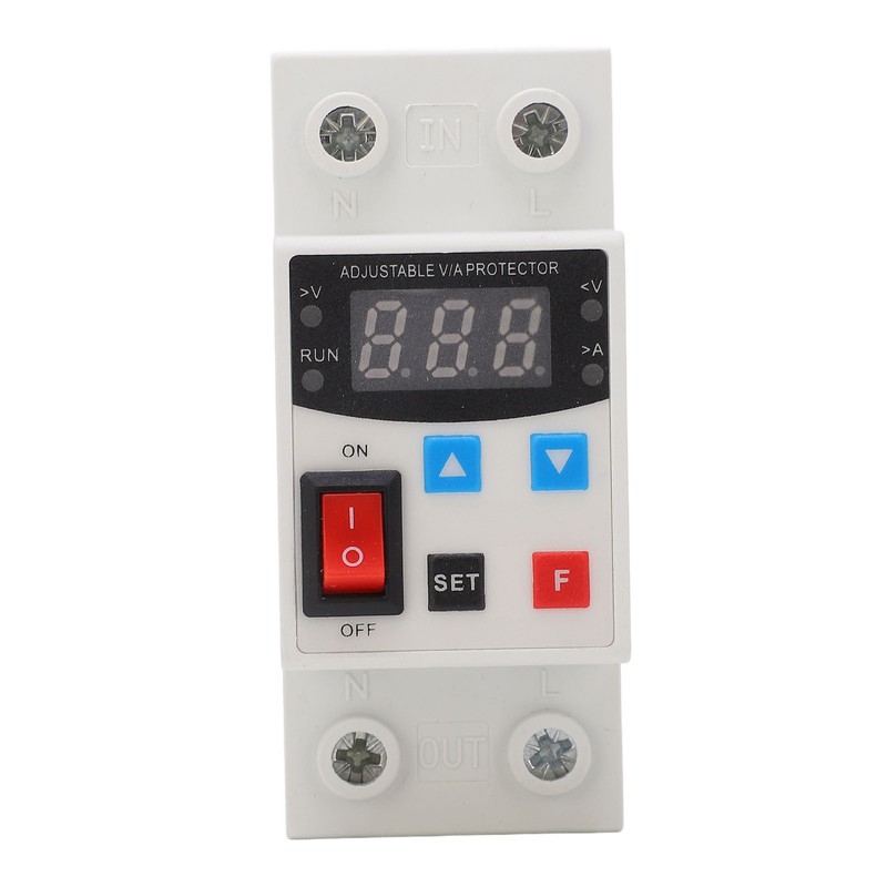 Over Under Voltage Protector Adjustable Digital Display Voltage Current Protective