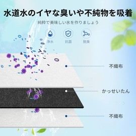 Hitachi RJK-30 Refrigerator Ice Maker Filter 2 Pcs Water Filter RJK-30-100 Antibacterial Bromide R-HW54R R-V38RV R-V32NV R-S40R R-HX54R R-KWC57R R-HW49S R-HW60R Replacement