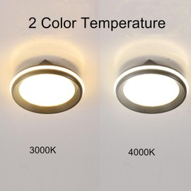 Maichis 12V RV 8inch Super Slim LED Pendant Ceiling Light, 3000K/4000K 12V RV Interior Light Fixture with On&Off Switch, 12Volt Ceiling Mount Light, Dimmable for Motorhome Camper Trailer