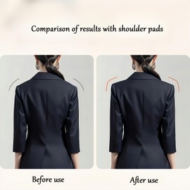 Aelmiyw 4 Pcs Shoulder Pads without Sewing Thickness 1.5cm Sponge Breathable Sponge Shoulder Pads for Women Clothes Men Blazer Suit Coat T-Shirt(Black+White, 2 Pairs)