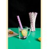 qiqee 150pcs Purple Paper Straws for Drinking Disposable Straws Disposable