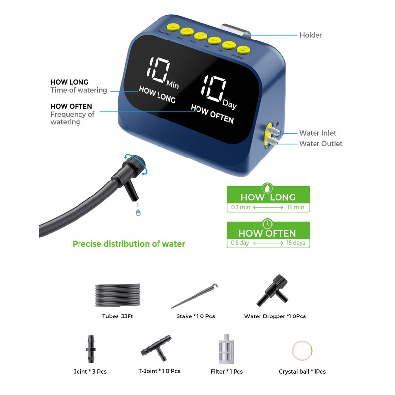 Upgraded Automatic Drip Irrigation Kit, Automatic Watering Drip System for