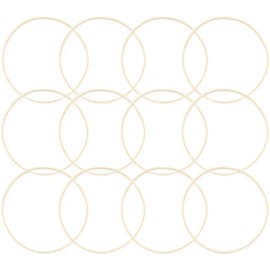 Bamboo Rings for Crafts, Macrame, and Dreamcatchers (10.2 Inches, 12 Pack)