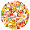 50PCS Cute Snack Stickers for Laptop Water Bottles Skateboard Scrapbook