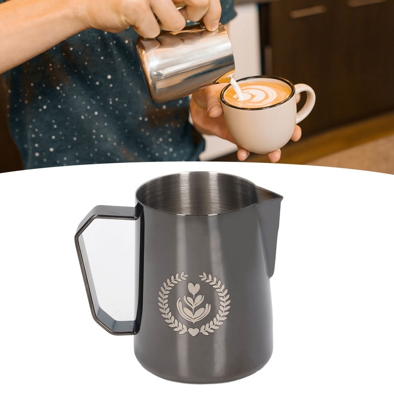 Frothing Jug Pitcher 600ml Food Grade Stainless Steel Milk Frother