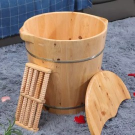 Hinoki 족욕기 조욕 히노끼 양손잡이 족탕기 [30형 양손잡이] Foot Spa Hinoki with Dual Handles [30 Type Dual Handles]