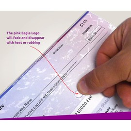 NextDayLabels - Blank Check Stock for Laser/Ink-Jet, 8-1/2 x 11" 24# lb, 500 Sheets Per Pack (Red-Blue Prismatic Top)