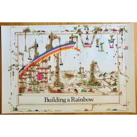 Building A Rainbow Vintage Style Poster 24 x 36