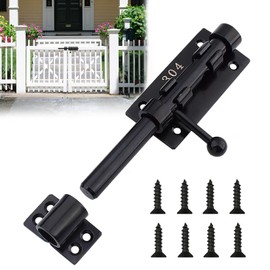 GothicBride 304 Stainless Steel Door Bolt Bolt Bolt 14 mm Gate Bolt Lock Floor Slider with Padlock Hole, Black Riegcel Lock Door Bolt Outdoor Sliding Bolt for Home Yard Garden (25 cm)