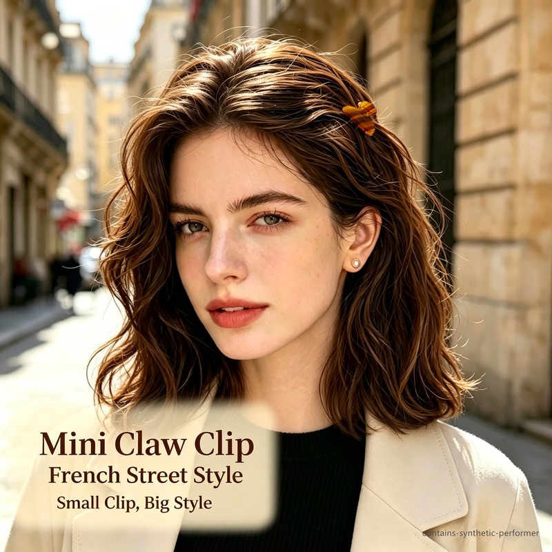 FSMILING 4CM Acetate Small Hair Clips Women Mini Claw Clips