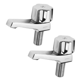 Llaves Individuales Lavabo Urrea 242q Latón Cromado