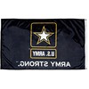 FlagSource Army Strong Nylon Military Flag, Made in USA, 3x5'