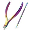 BEZOX Cuticle Nippers with Cuticle Pusher Set - Precise Cuticle
